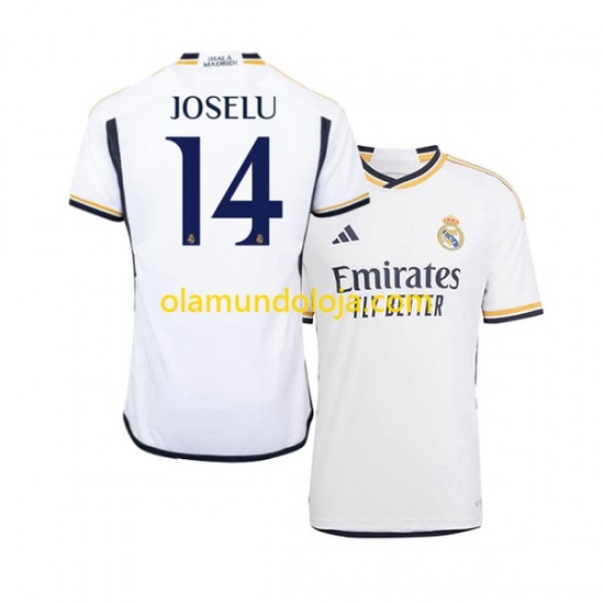 Camisola Real Madrid JOSELU 14 Homem Equipamento Primeiro 2023-2024 Manga Curta
